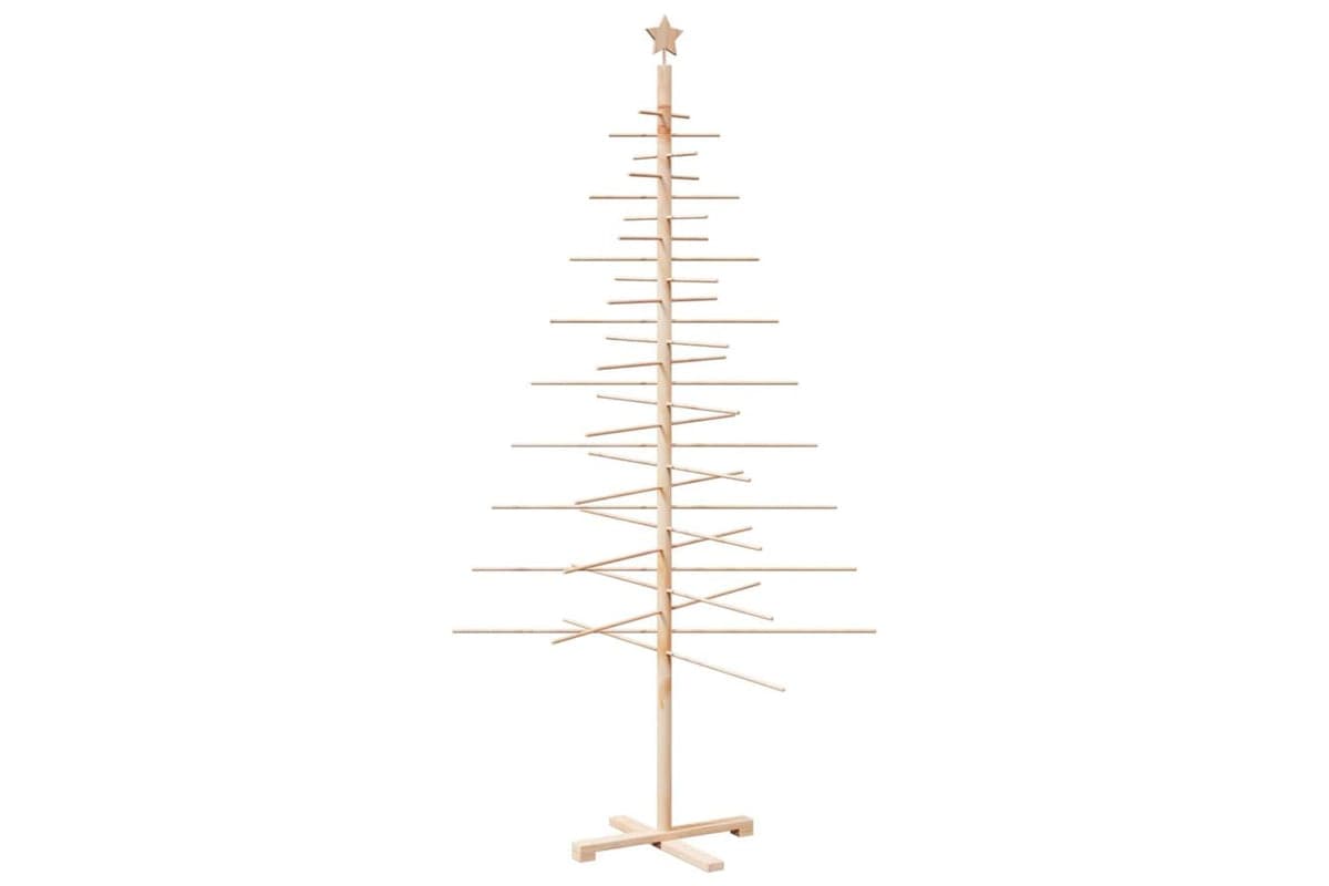 Vidaxl Wooden Christmas Tree For Decoration 210 Cm Solid Wood Pine