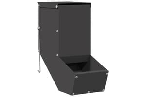 Vidaxl Rabbit Feeder Black 125 X 26 X 285 Cm Cold-rolled Steel
