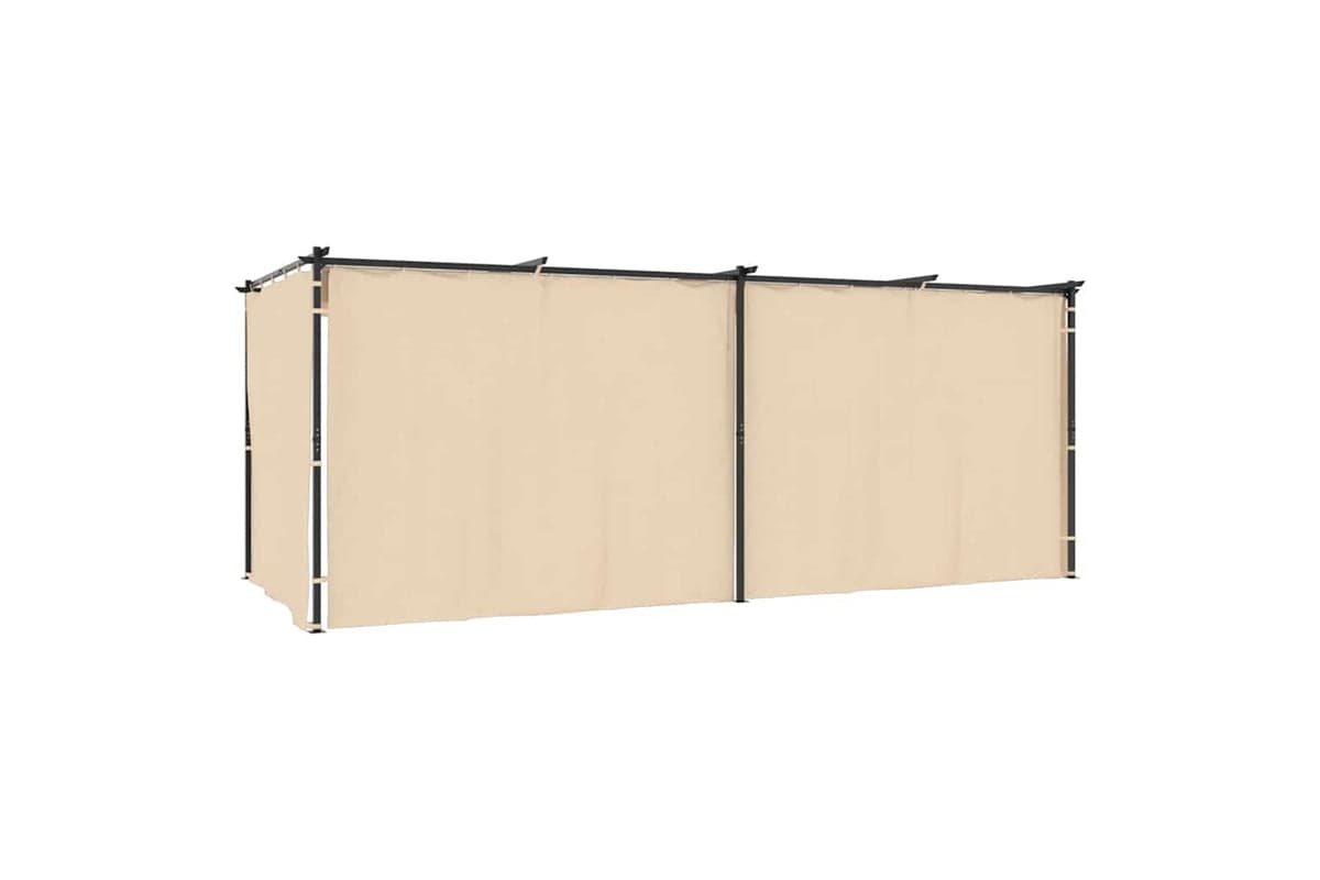 Vidaxl Gazebo With Curtains 3x6 M Cream Steel