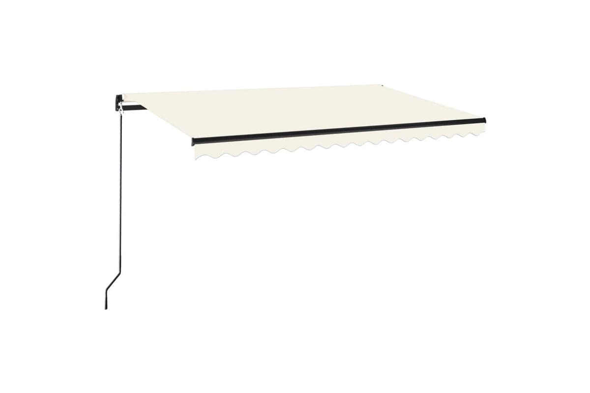 vidaXL 3069197 Manual Retractable Awning 450x350cm Cream
