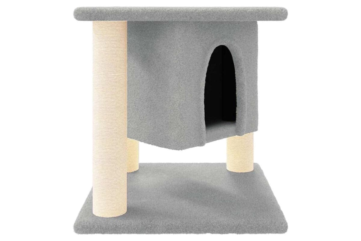 Vidaxl Cat Tree With Sisal Scratching Posts Light Grey 37 Cm