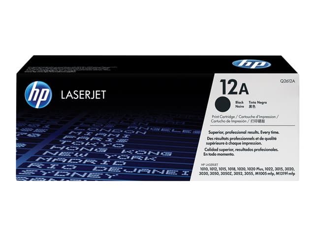 HP - 12A - black - original - LaserJet - toner cartridge (Q2612A)