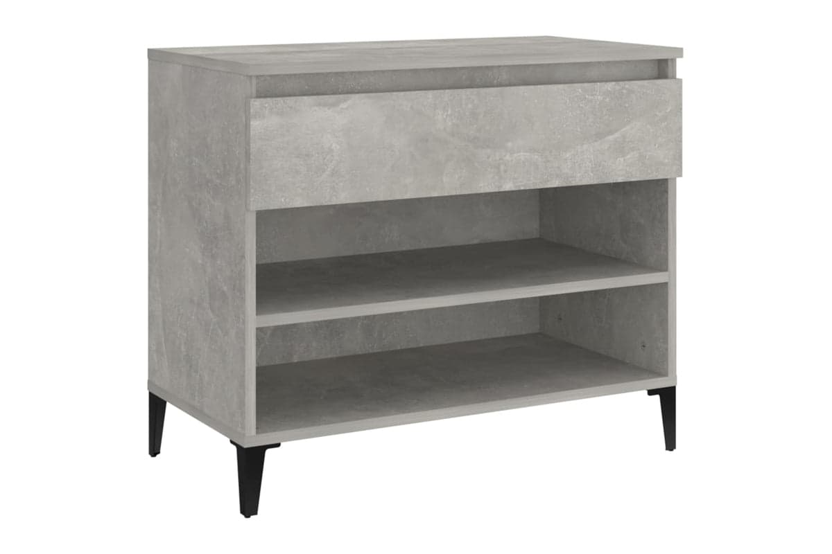vidaXL 819768 Shoe Cabinet Concrete Grey 70x36x60cm Engineered Wood