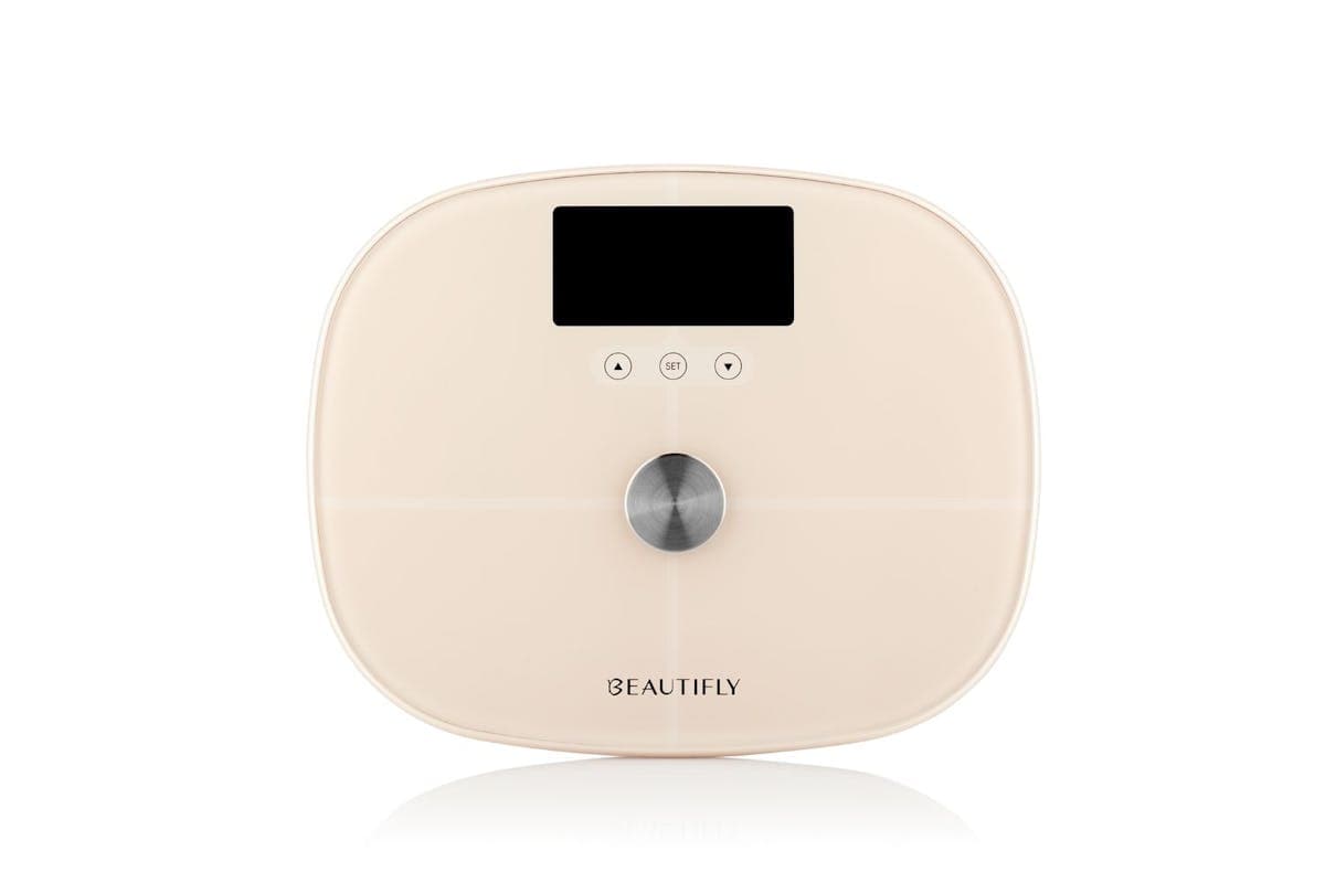 Beautifly Slimsense Bathroom Analytical Glass Scale Beige