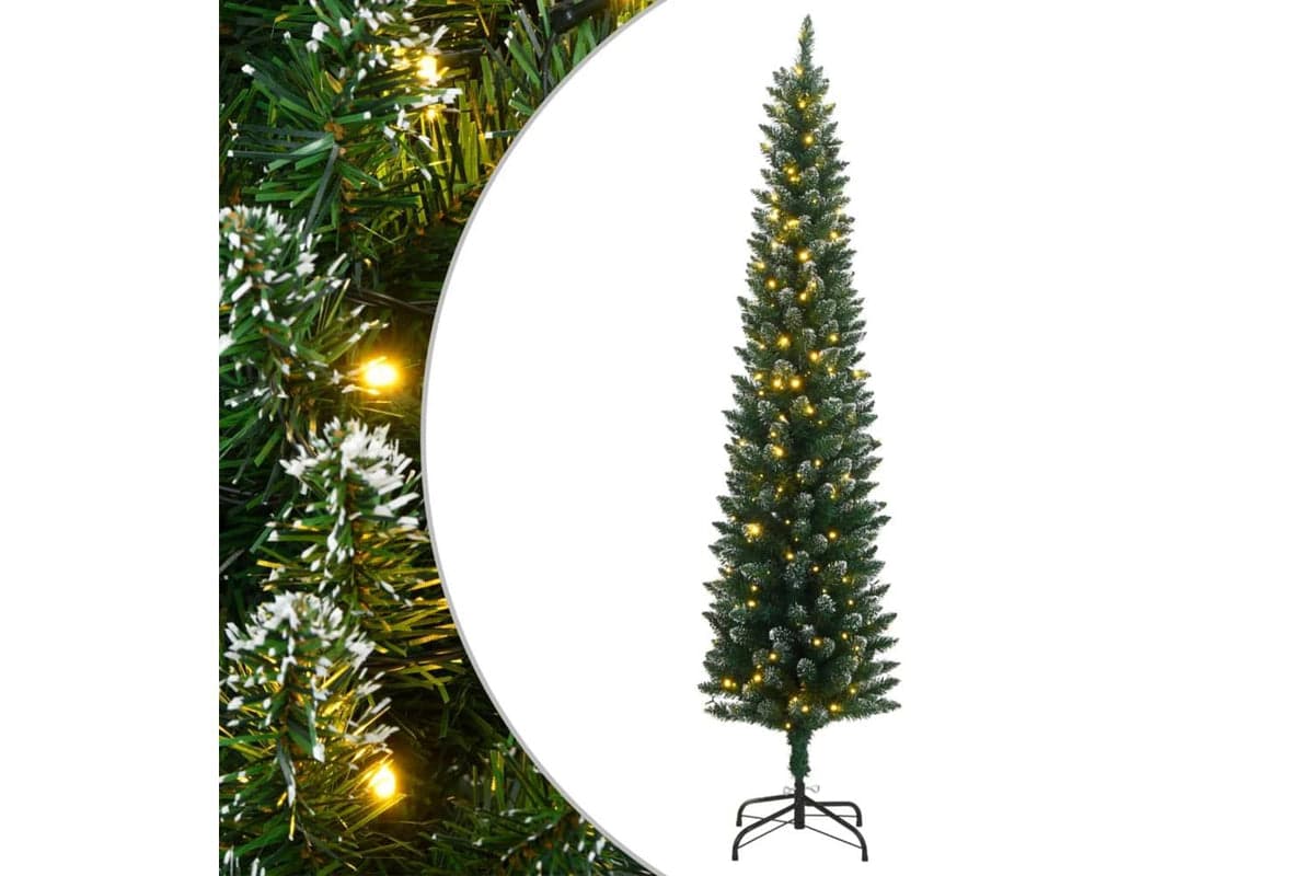 Vidaxl Artificial Slim Christmas Tree 150 Leds 120 Cm