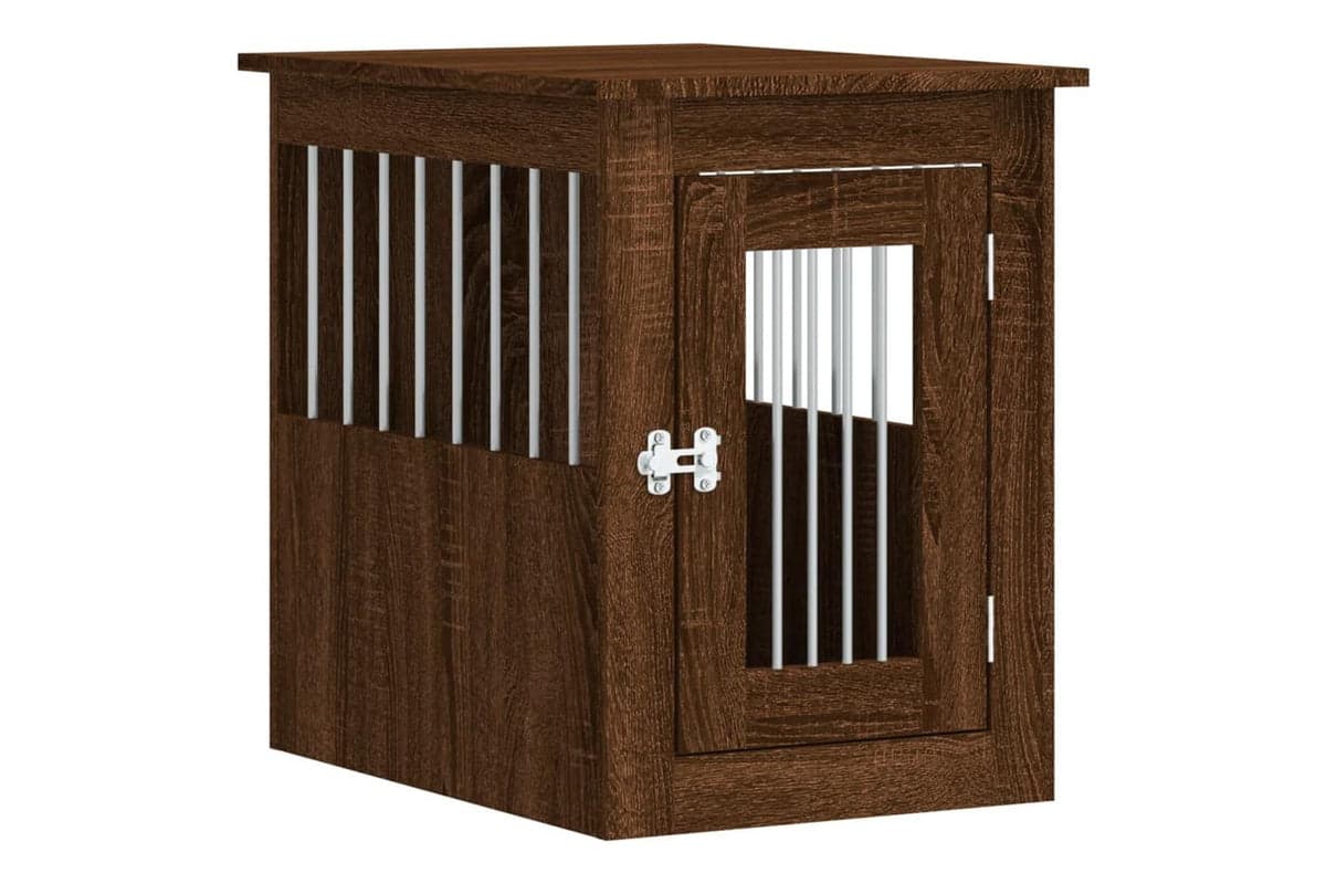 Dog Crate Furniture Brown Oak 45x62x59 Cm Engineered Wood