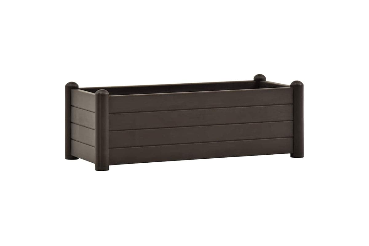 vidaXL 313976 Garden Raised Bed Pp Mocha 100x43x35cm