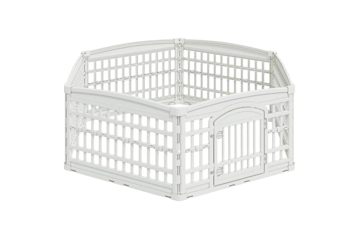 Vidaxl 6 Panel Dog Playpen 1775 X 1545 X 58 Cm Plastic White
