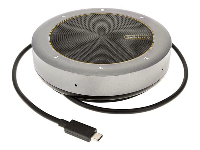 STARTECH.COM - Startech USB-C Conference Speaker Mini Dock, Portable Boardroom Speaker and Multiport Adapter, USB-C to VGA or 4K 60Hz HDMI, 2x USB-A (5Gbps) Hub, Mic/Speaker - Teams/Zoom/Softphone Speakerphone (DKTBRSPMPD) - mini-dock