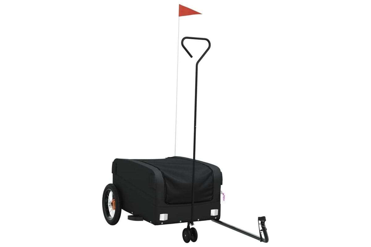 Vidaxl Bike Trailer Black 30 Kg Iron