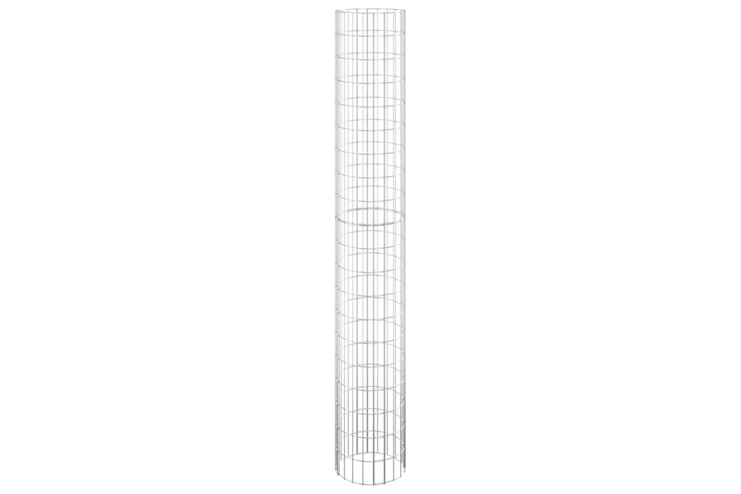 vidaXL 152014 Circular Gabion Pole Galvanised Steel Ø30x200cm