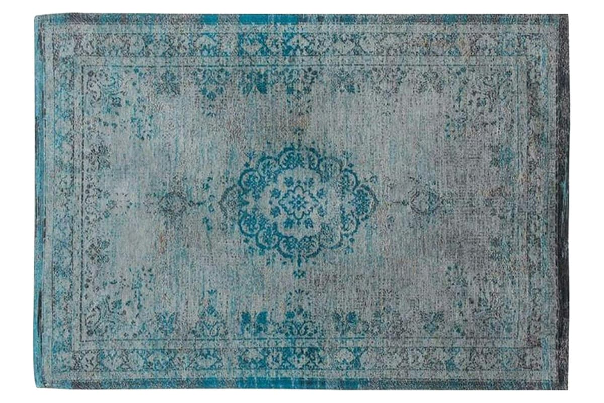 Louis De Poortere | Medallion Eco Rug | Grey/Blue | 80 x 150 cm