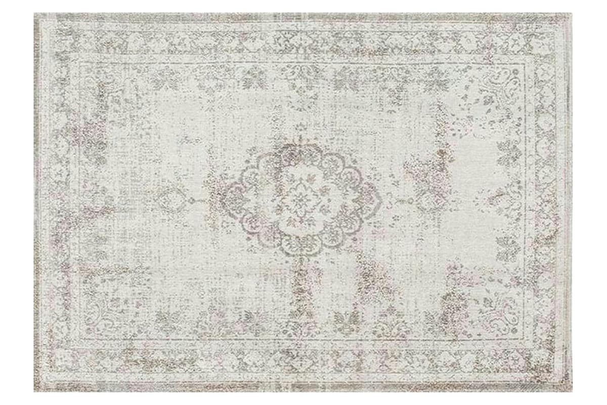 Louis De Poortere | Medallion Eco Rug | Salt & Pepper | 80 x 150 cm