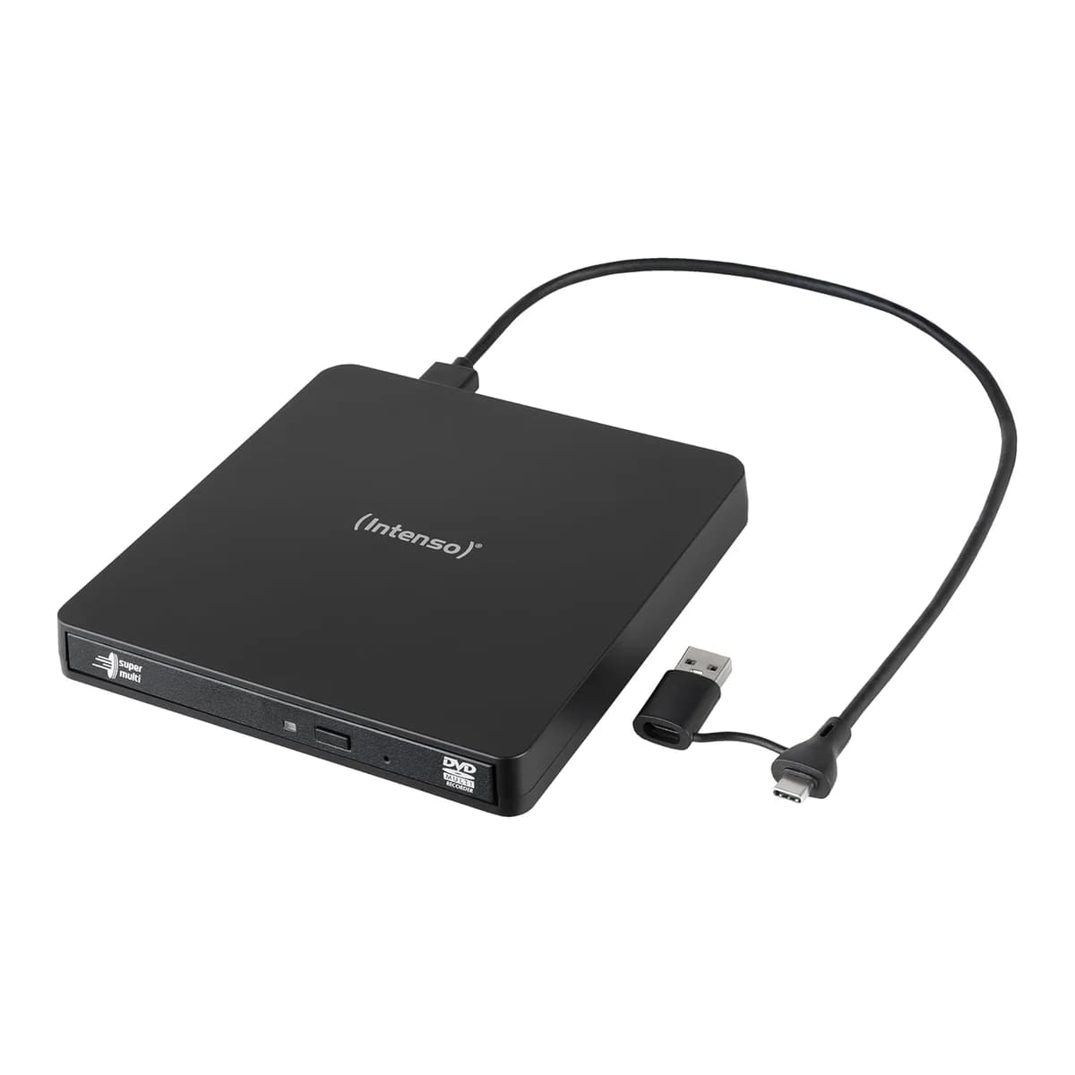 Intenso EOD 400D Slim External CD/DVD Writer, USB 3.2 - Black | 5401400