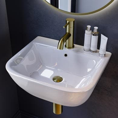 GRADE A1 - Cloakroom Wall Hung Basin 450mm - Atlanta