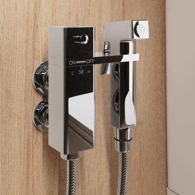 ONLY OPENED - Chrome Thermostatic Douche Shower / Bidet Shower Spray Kit - Zana