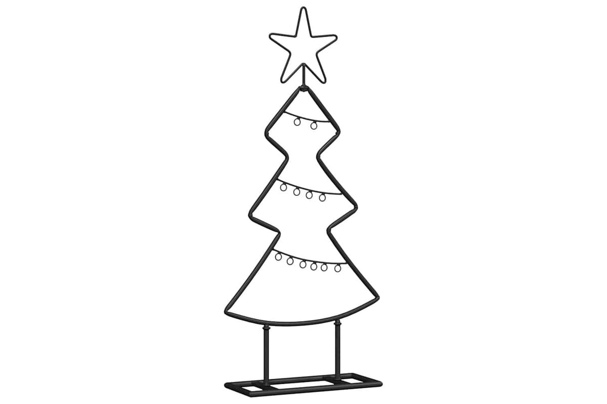 Vidaxl Metal Christmas Tree With Stand Black 60 Cm Steel