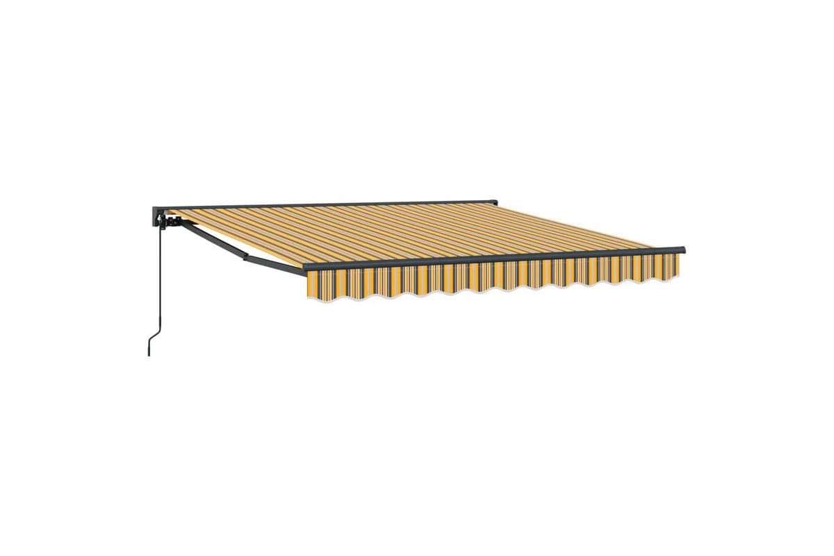 Vidaxl Retractable Awning Manual Multicolour Stripe 350x250 Cm Fabric