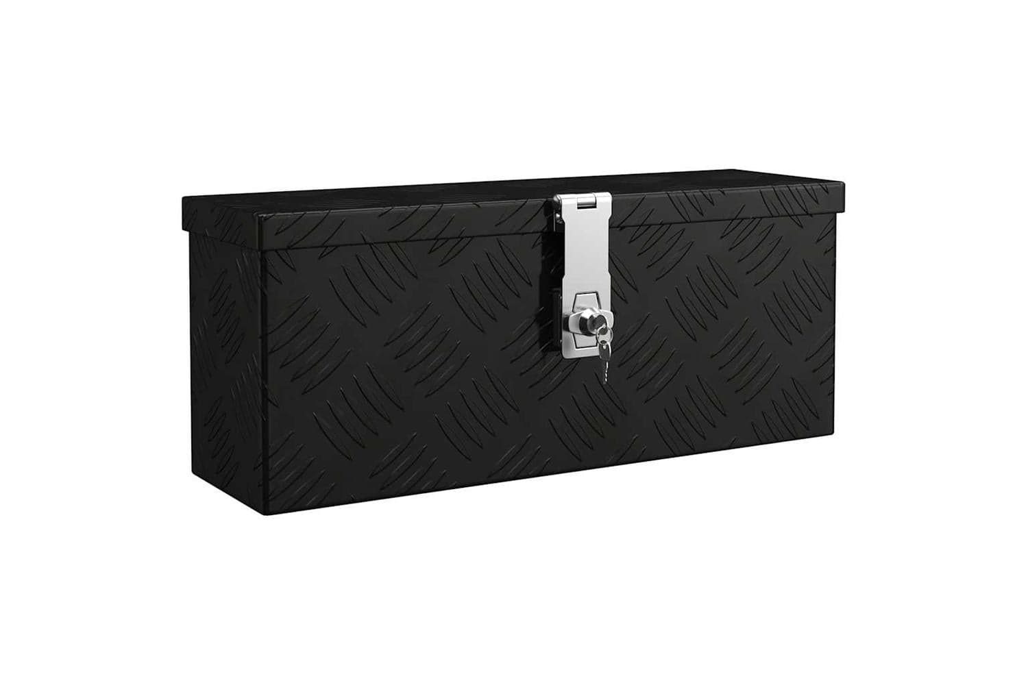 vidaXL 152247 Storage Box Black 50x20.5x15cm Aluminium