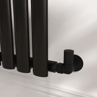Elego Matte Black Modern Manual Corner Radiator Valves With Lockshield
