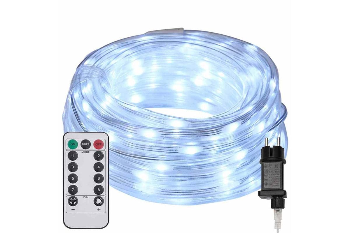 Vidaxl Rope Light With 120 Leds Cold White 5 M Pvc