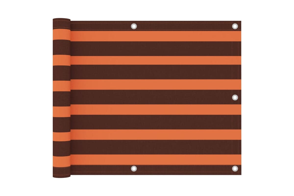 vidaXL 134924 Balcony Screen Orange And Brown 75x300cm Oxford Fabric