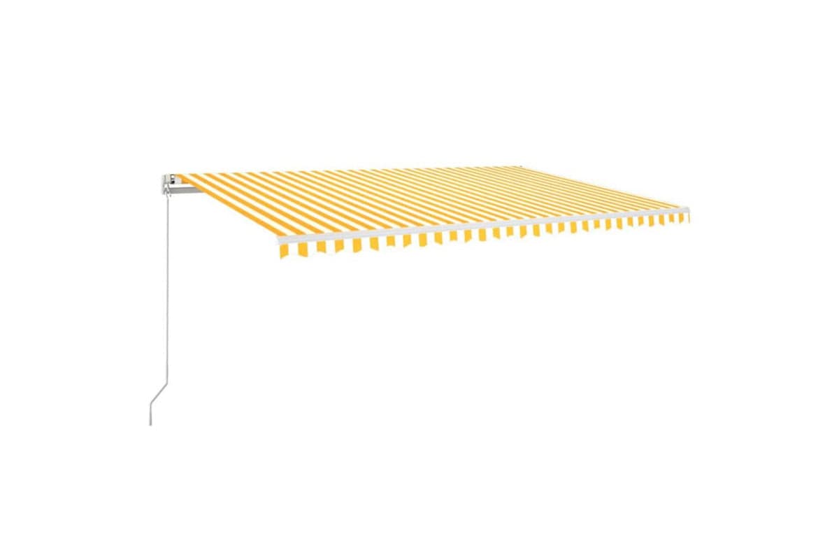 vidaXL 3069018 Manual Retractable Awning 500x350cm Yellow And White
