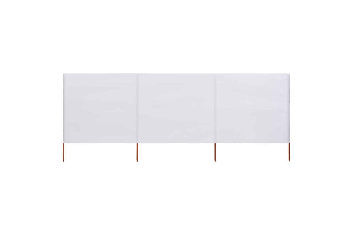 vidaXL 47140 3-panel Wind Screen Fabric 400x80cm Sand White