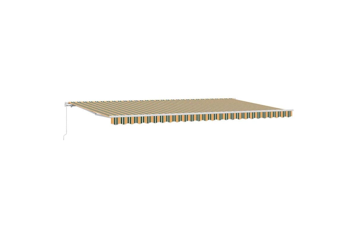 Vidaxl Retractable Awning Retractable Green And Yellow 600 X 300 Cm