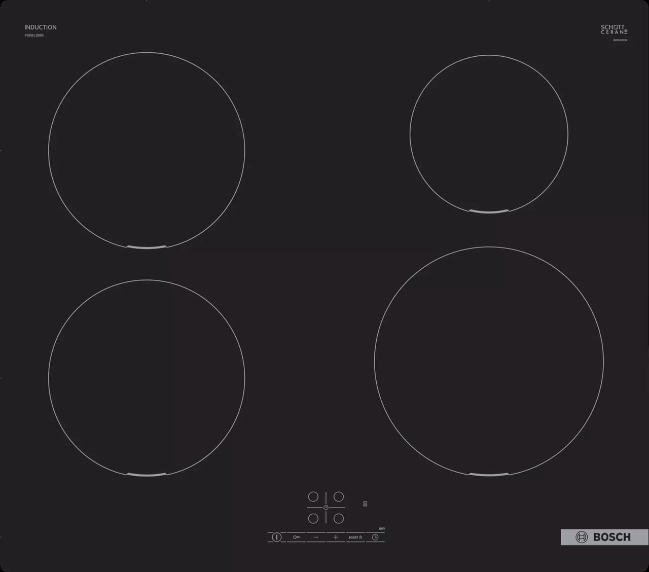 Bosch PUE611BB5E 60cm Serie | 4 Induction Hob – Black