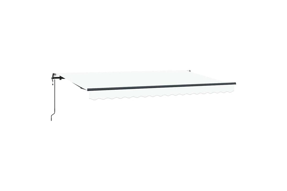 Vidaxl Retractable Awning White 400 X 200 Cm Polyester And Aluminium