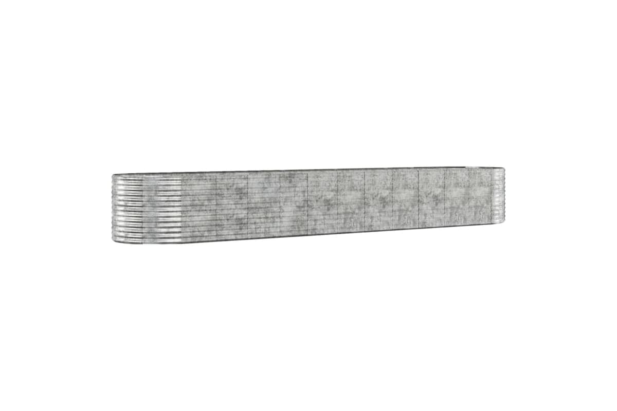 vidaXL 319082 Garden Raised Bed Powder-coated Steel 507x100x68cm Silver