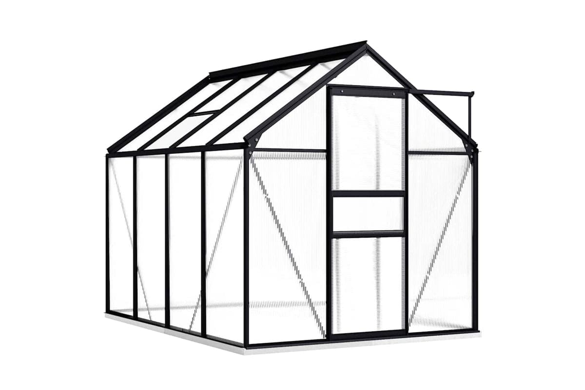 Vidaxl 48216 Greenhouse With Base Frame Anthracite Aluminium 4.75 Sq M