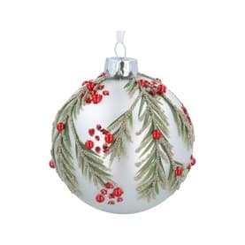 Berry Spray Glass Tree Decoration 8cm
