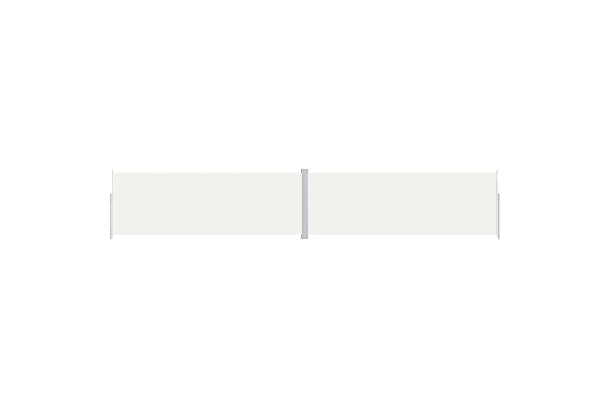 vidaXL 318085 Retractable Side Awning Cream 220x1200cm