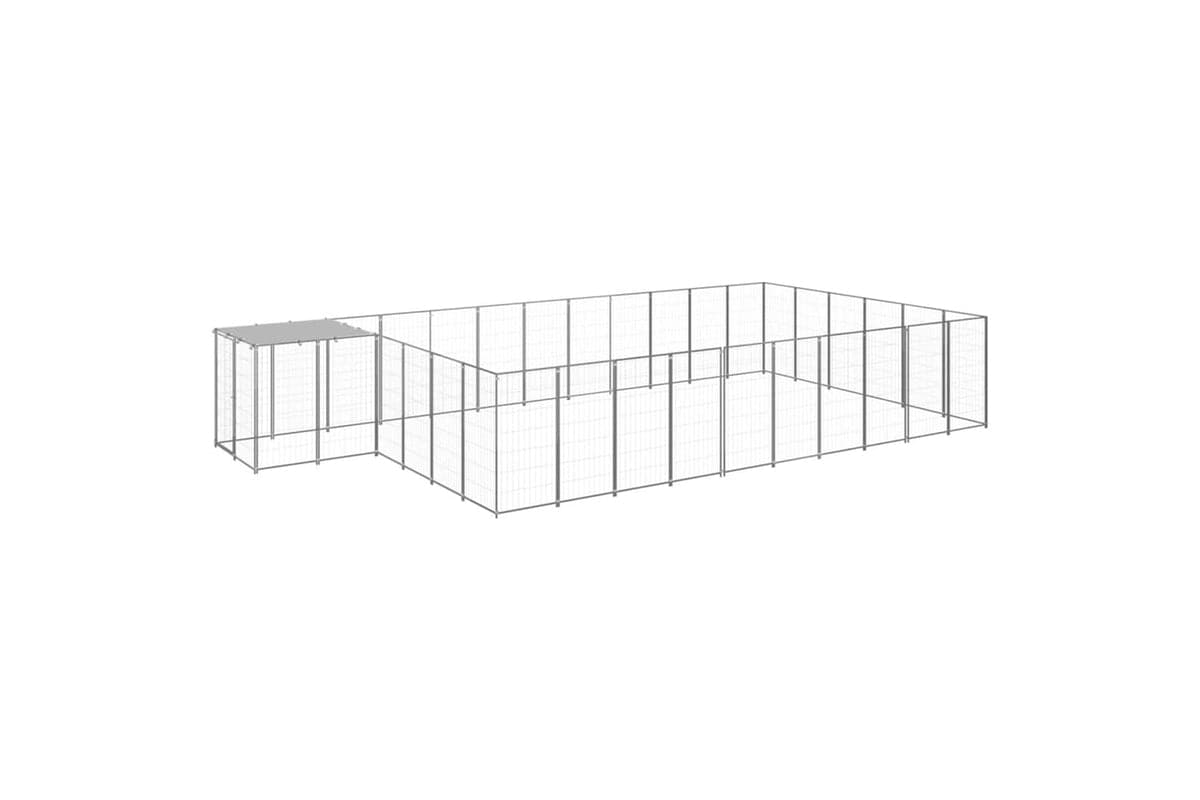 Vidaxl 3082222 Dog Kennel Silver 19.36 M2 Steel