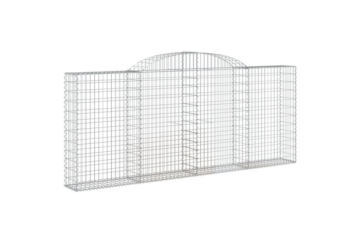 vidaXL 153506 Arched Gabion Basket 300x30x120/140cm Galvanised Iron