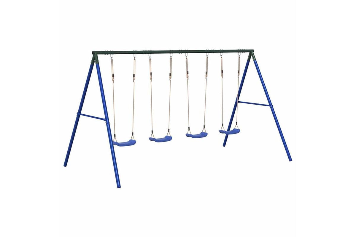 vidaXL 3283607 Outdoor Swing Set With 4 Swings