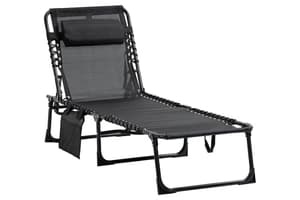 Outsunny Folding Outdoor Reclining Sun Lounger Chair