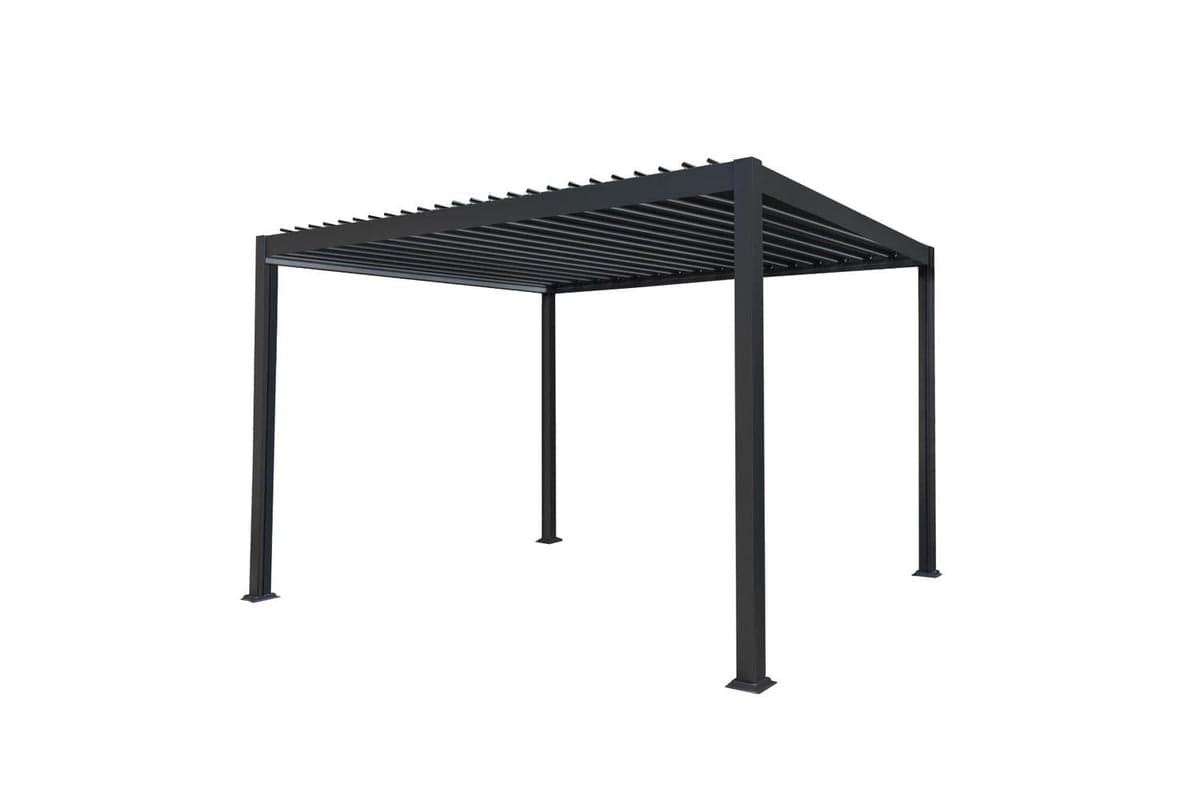 Monstershop 4m x 3m Aluminium Pergola | Dark Grey