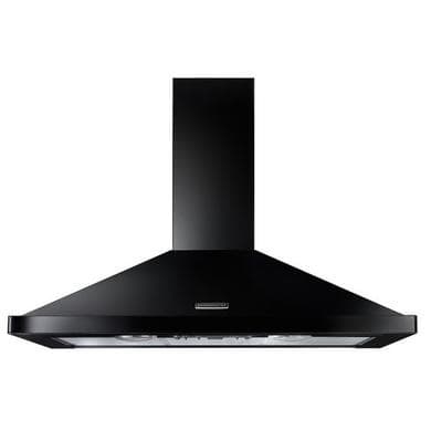 Refurbished Rangemaster RHDC90BLC 90cm Chimney Cooker Hood - Black & Chrome