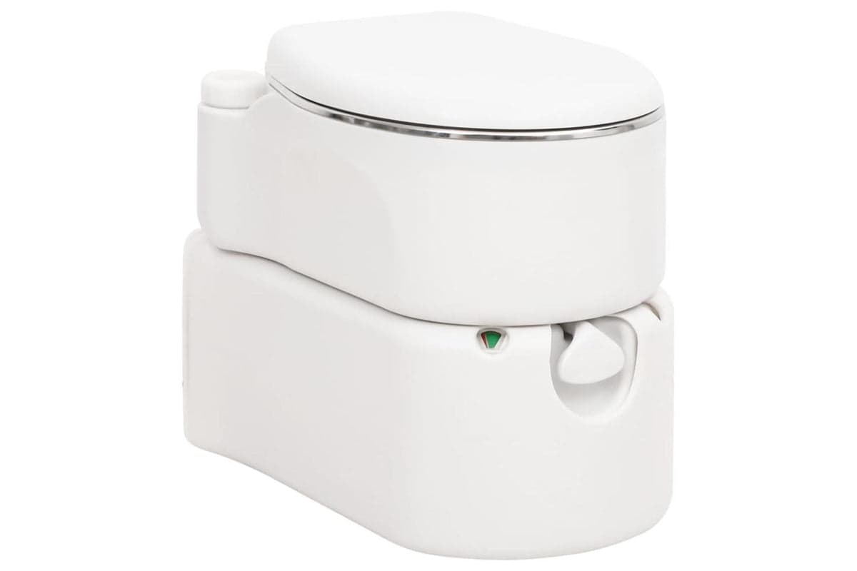 Vidaxl Integrated Camping Toilet White 24+17 L Hdpe&steel