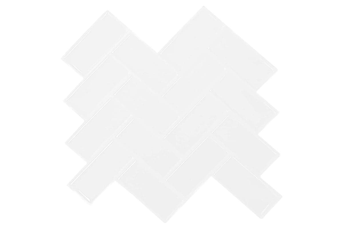 Vidaxl Herringbone Tile 20 Pcs White 30 X 30 Cm Polyurethane And Pet