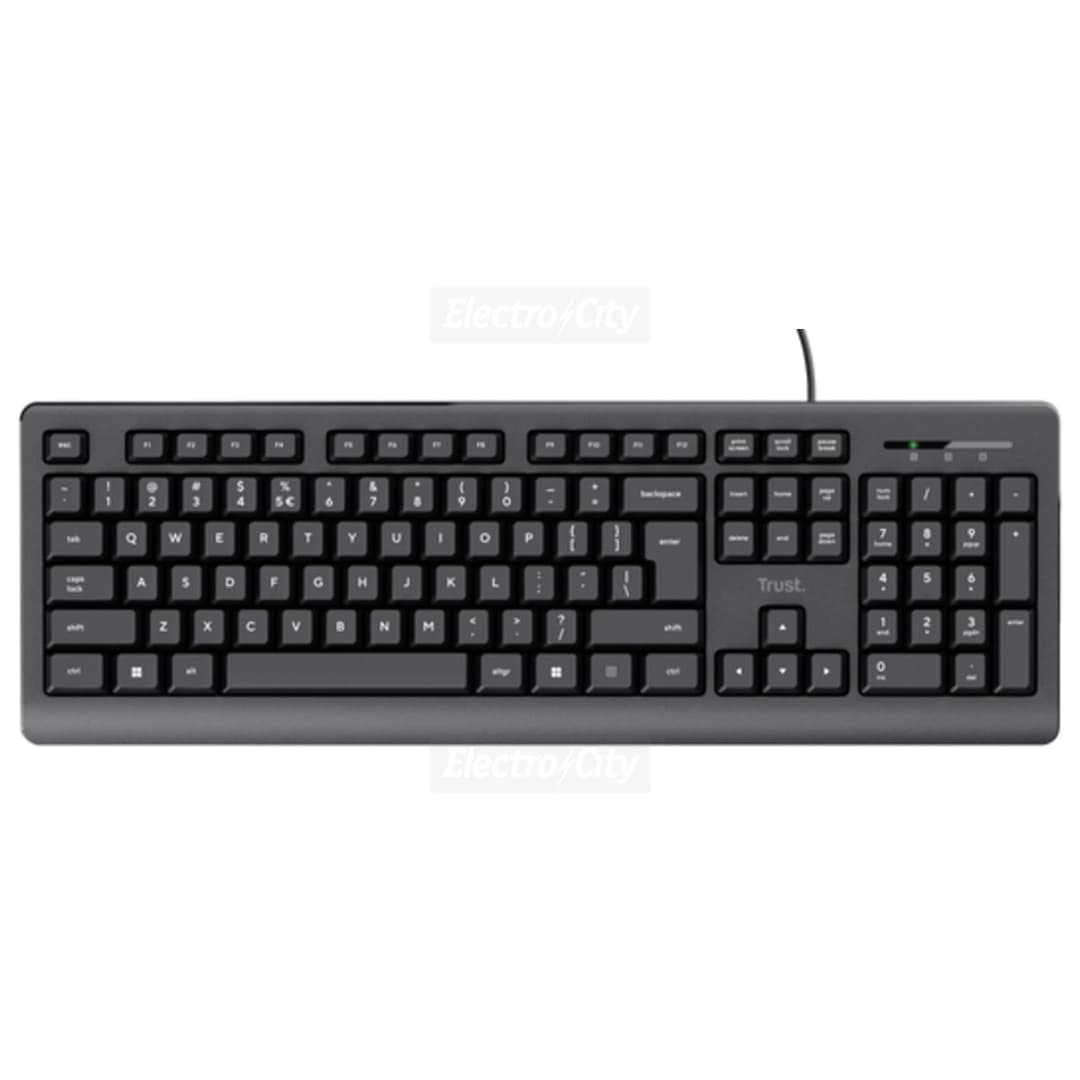 Trust Primo Full Size Wired Keyboard | Black