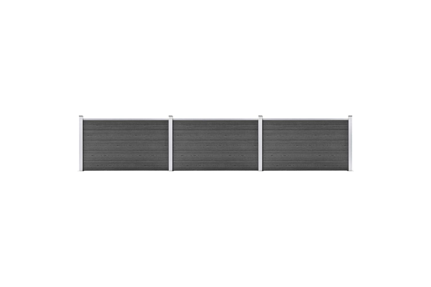 Vidaxl Fence Panel Set Wpc 526x105 Cm Black
