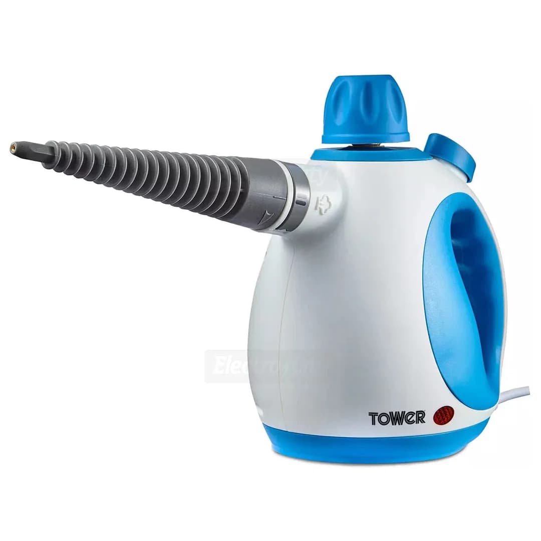 Tower Handheld Steam Cleaner with 9 Accessories | Blue