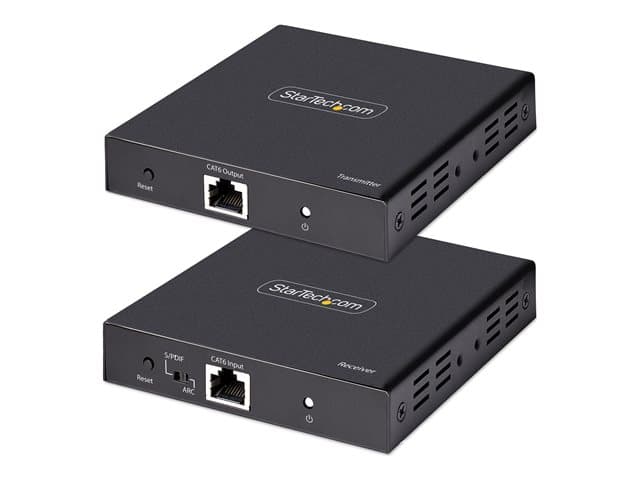 Startech 4K HDMI Extender Over CAT5/CAT6 Cable, 4K 60Hz HDR Video Extender, Up to 230ft (70m), HDMI Over Ethernet Cable, S/PDIF Audio Out, HDMI Transm
