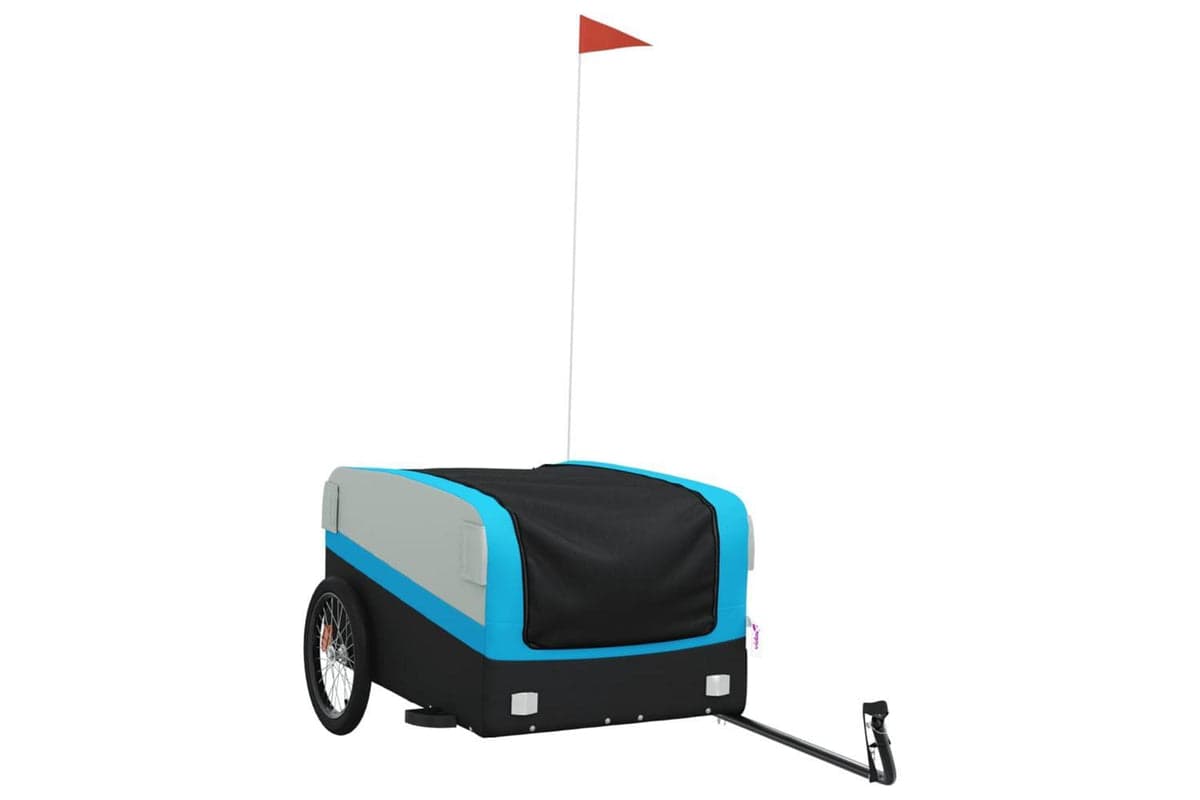 Vidaxl Bike Trailer Black And Blue 45 Kg Iron
