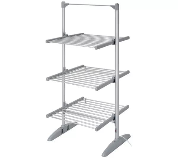 LOGIK L21TA26 3‑Tier Heated Clothes Airer - Silver