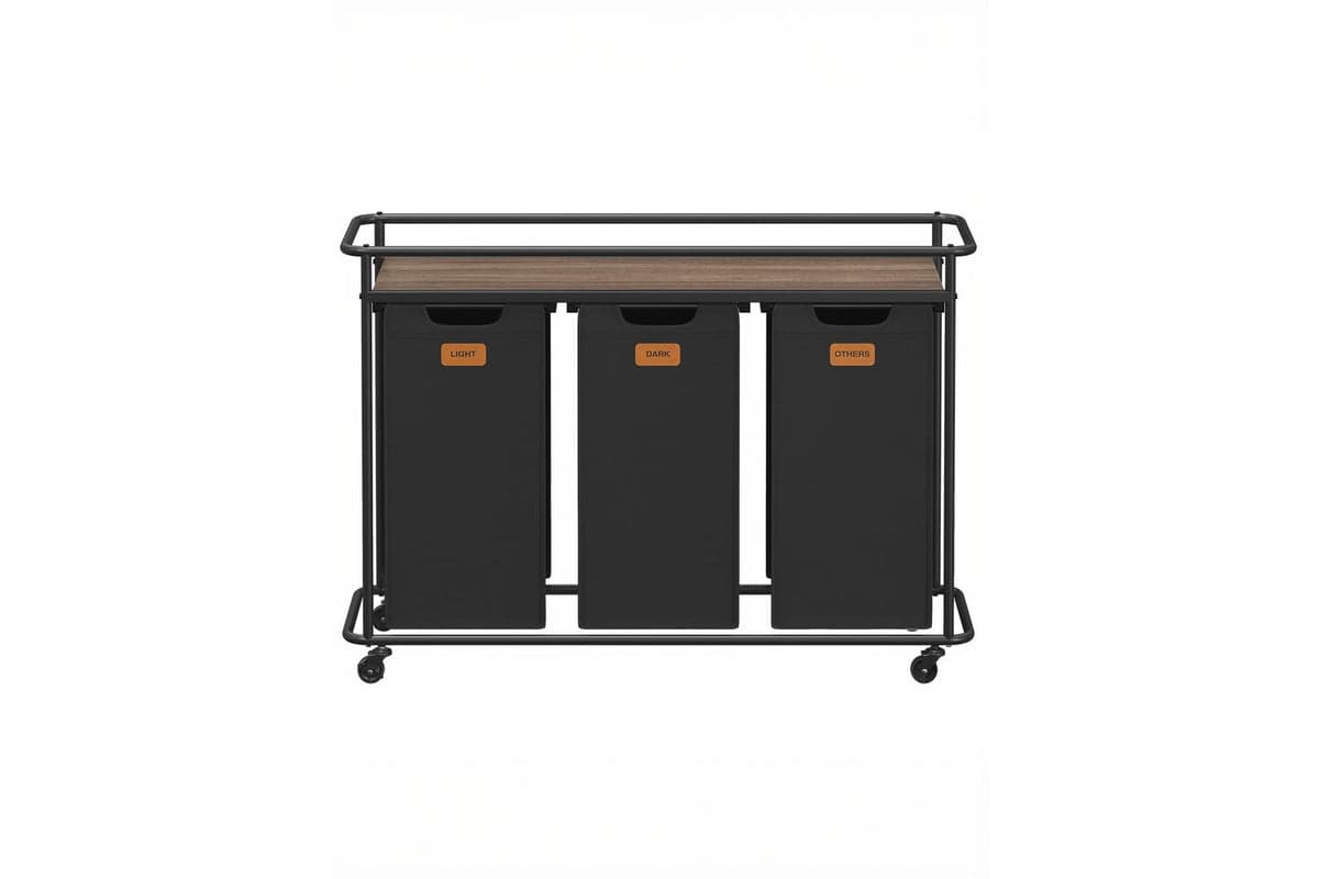 Vasagle Laundry Basket | Laundry Sorter | Steel & Oxford Fabric | 150 Litre